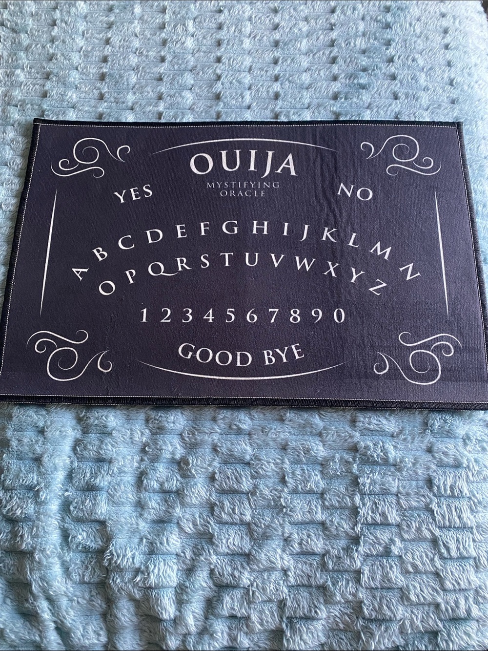 Spirit Board Doormat -  Gothic Halloween Home Decor Black